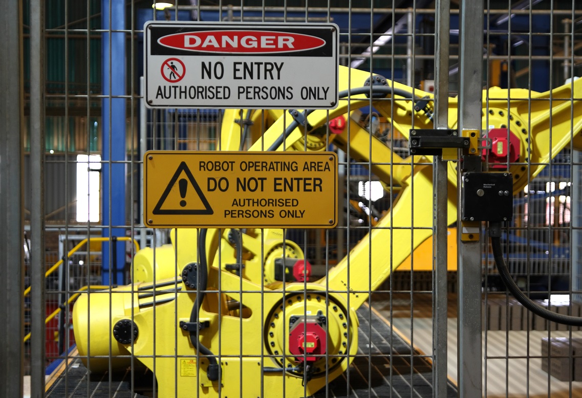 Imagen de seguridad de maquinas industriales o safety